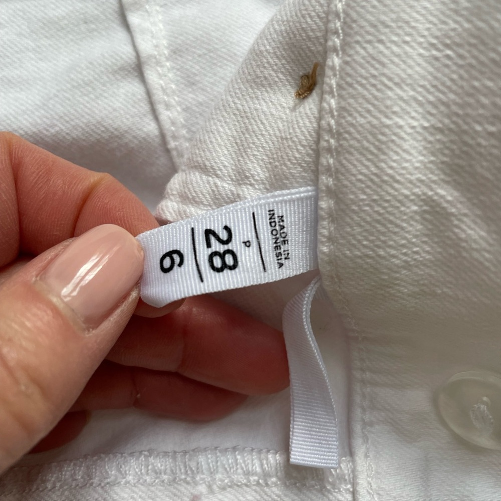 LOFT  White Jeans with Front Buttons - Picture 5 of 13